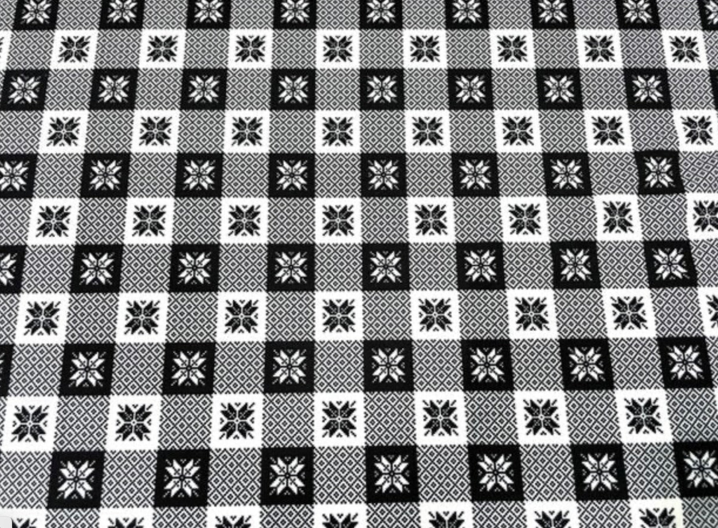 Snowflake Buffalo Plaid Double Brushed Poly # 671