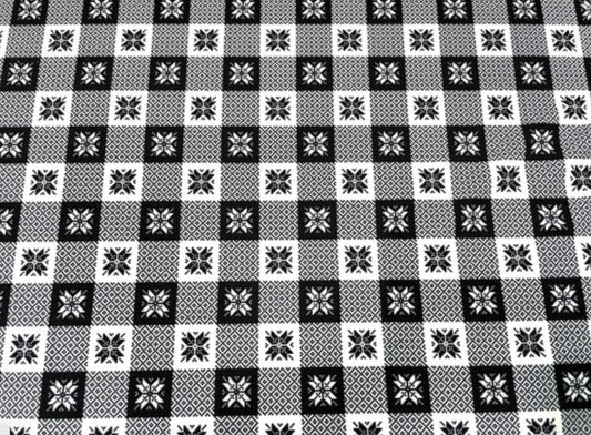 Snowflake Buffalo Plaid Double Brushed Poly # 671