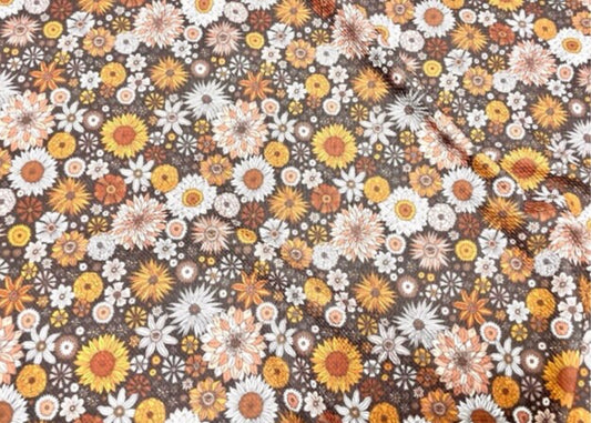Brown Floral # 735