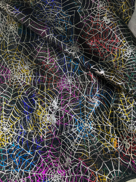 Black Cobweb Mesh Two Sided