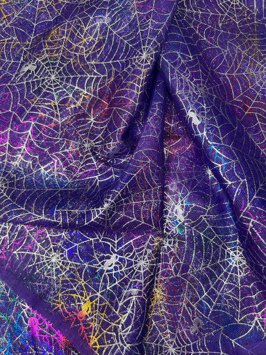 Purple Cobweb Mesh Two Sided