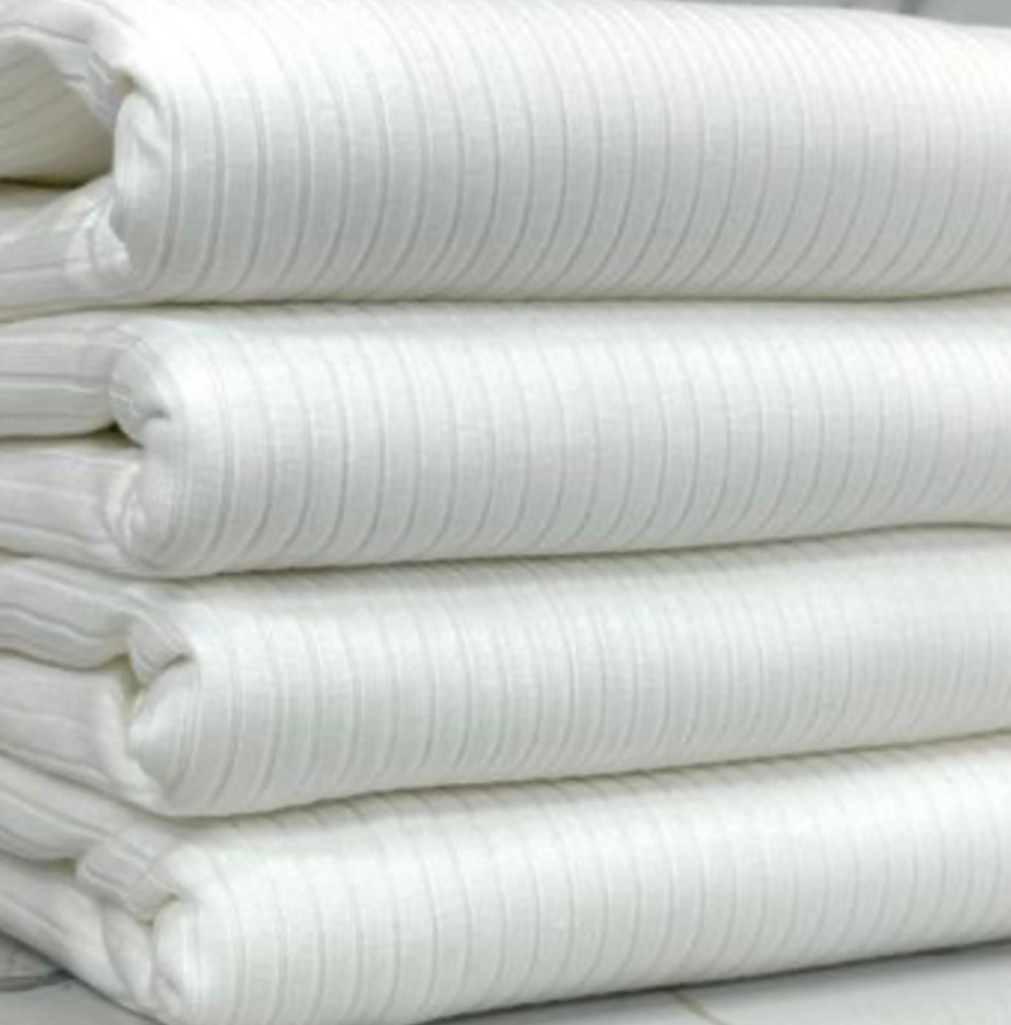 Ivory Cotton Spandex Rib Knit