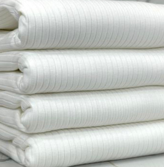 Ivory Cotton Spandex Rib Knit