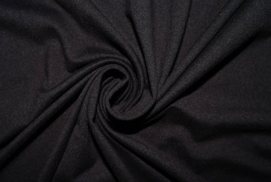 Black Double Brushed Poly #02