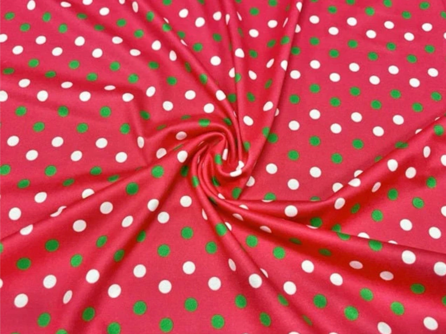 Red Polka Dot Christmas Double Brushed Poly #687