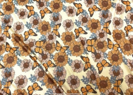 Floral Butterflies 2 Brittany Frost Designs Double Brushed Poly #809