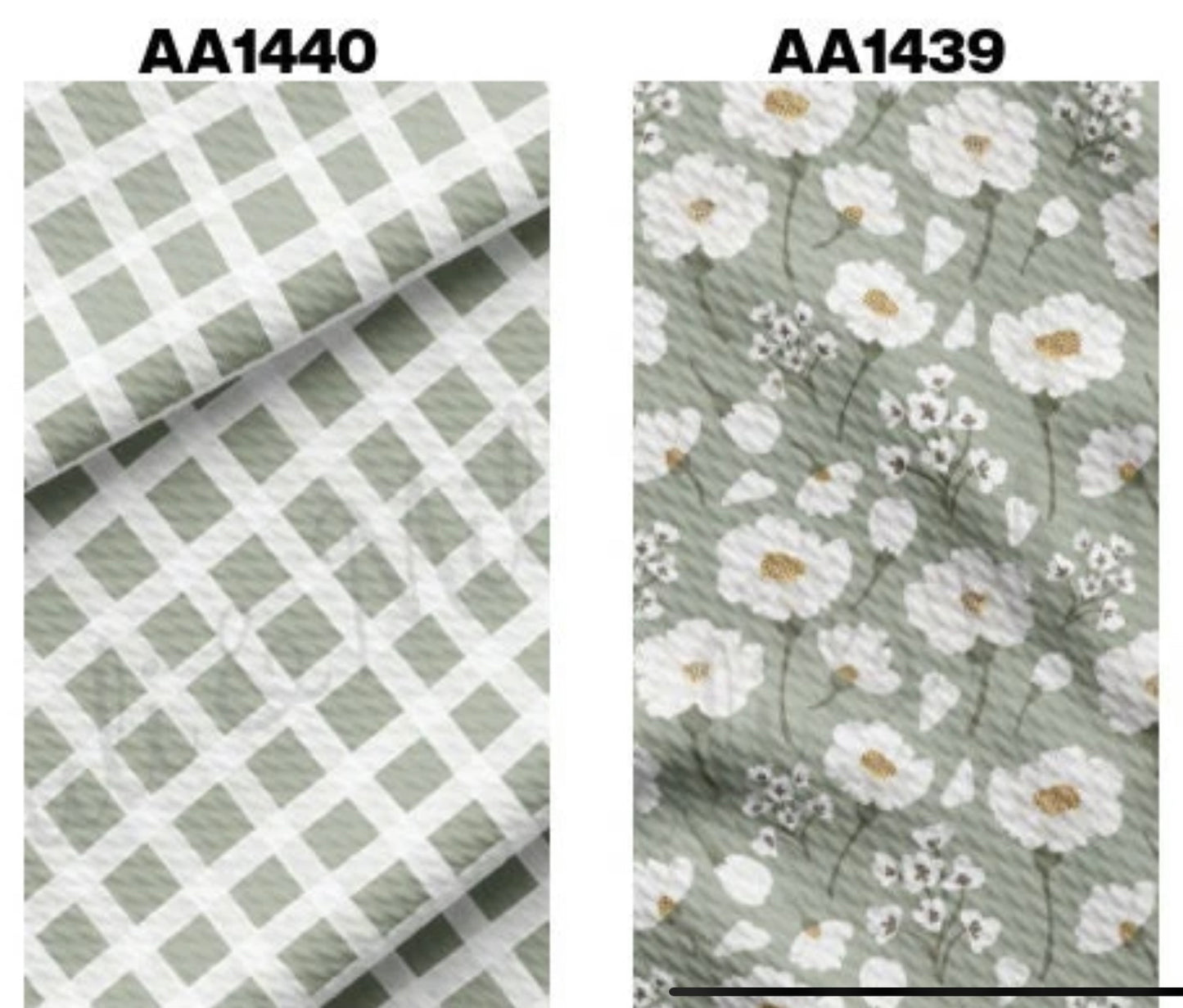 Green and White Check AA1440 pairs great with Floral AA1439