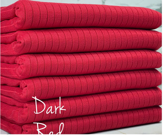 Dark Red Rib Knit