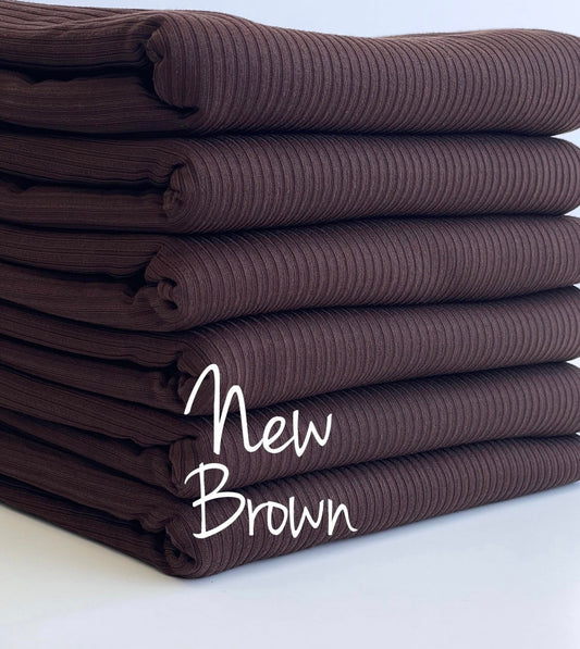 New Brown Rib Knit
