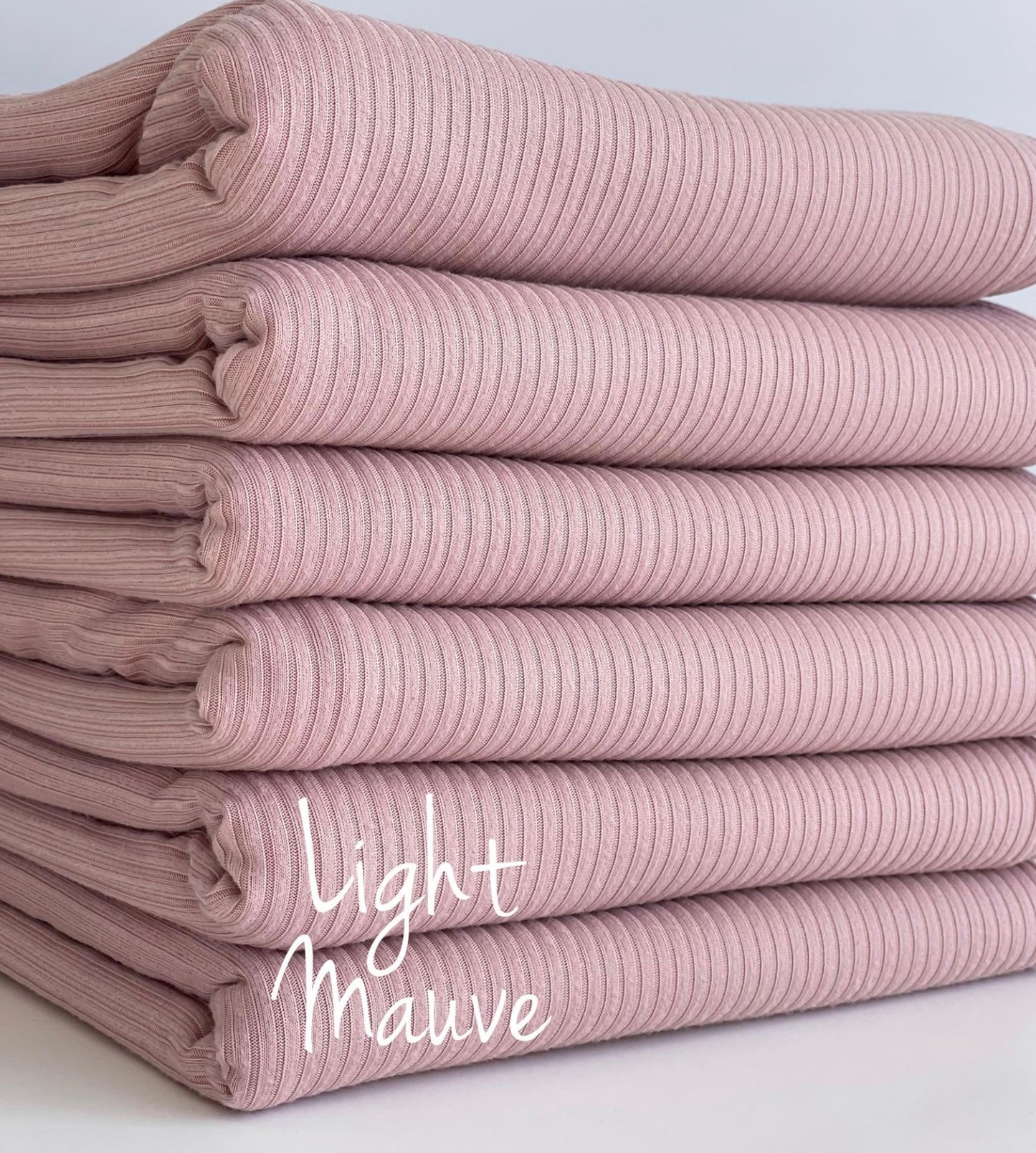 Light Mauve Rib Knit