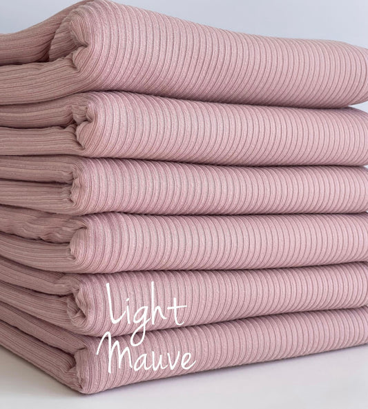 Light Mauve Rib Knit